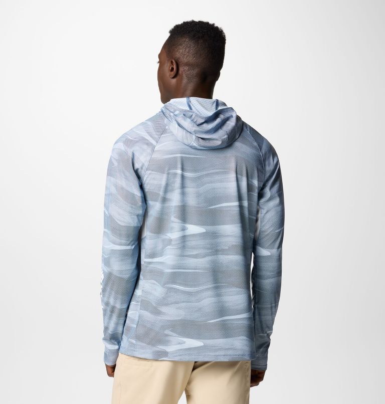 Men's PFG Terminal Deflector Zero II Hoodie, Color: Collegiate Navy Obsidian, image 3