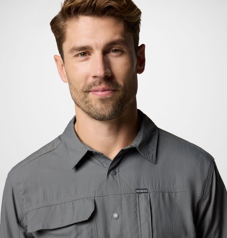 Men's Skien Valley Long Sleeve Shirt, Color: City Grey, image 5
