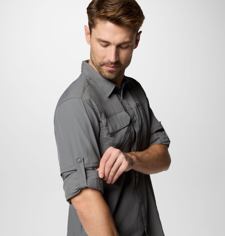 Men's Skien Valley Long Sleeve Shirt, Color: City Grey, image 6