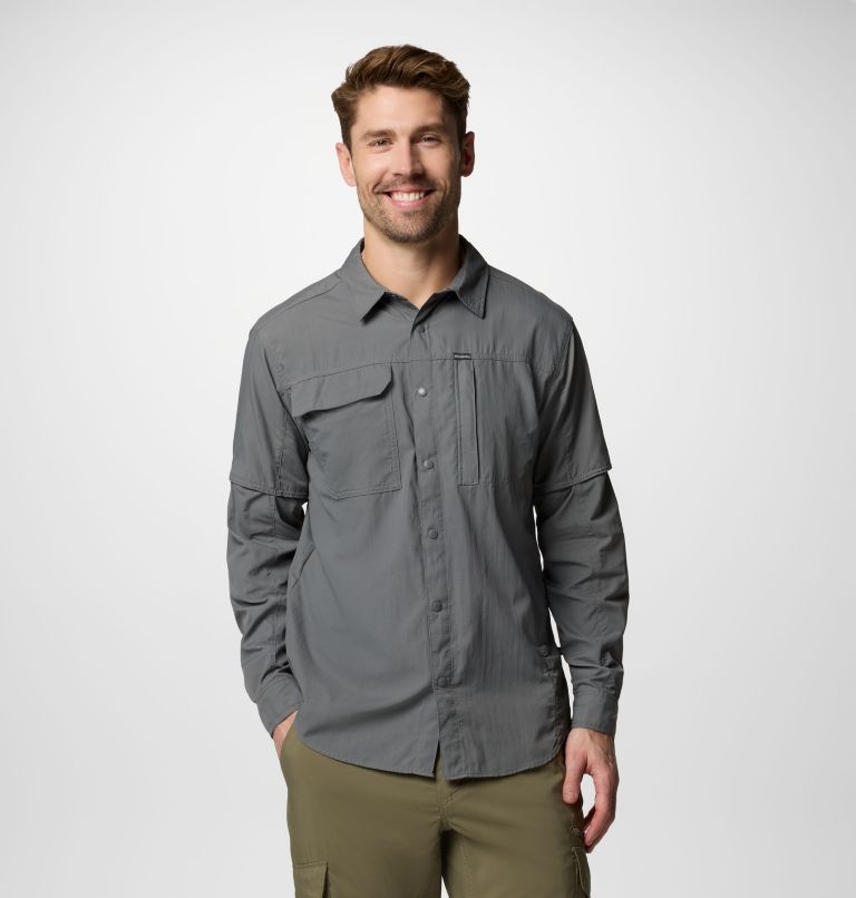 Men's Skien Valley Long Sleeve Shirt, Color: City Grey, image 1