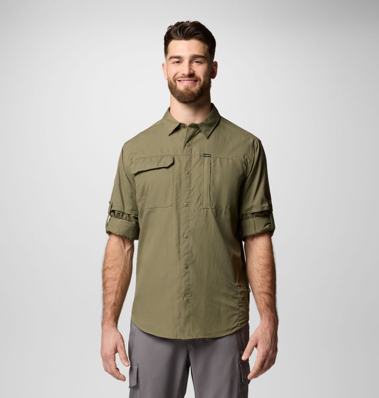Men's Skien Valley Long Sleeve Shirt, Color: Stone Green, image 9