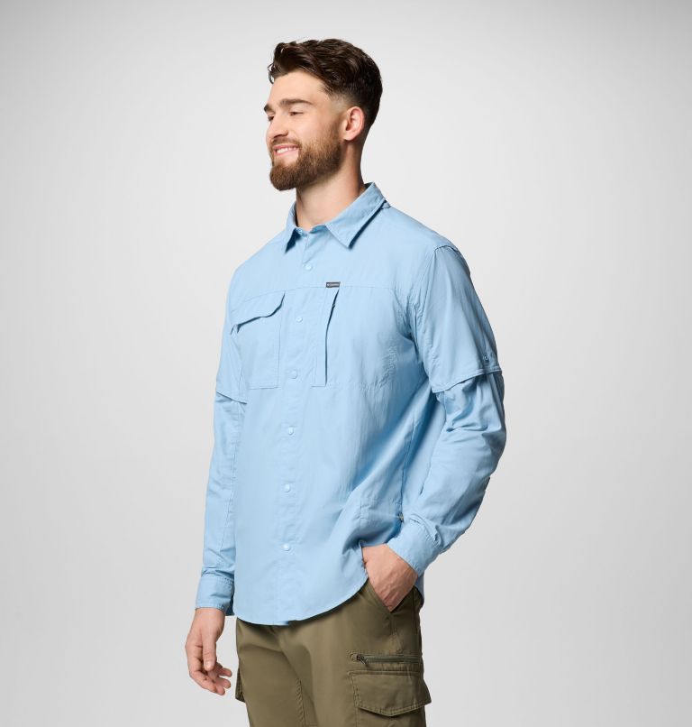 Men's Skien Valley Long Sleeve Shirt, Color: Ripple Blue, image 4