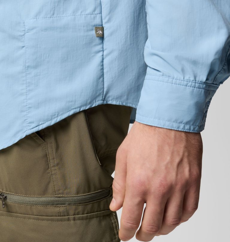 Men's Skien Valley Long Sleeve Shirt, Color: Ripple Blue, image 8