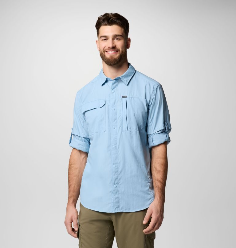 Men's Skien Valley Long Sleeve Shirt, Color: Ripple Blue, image 9