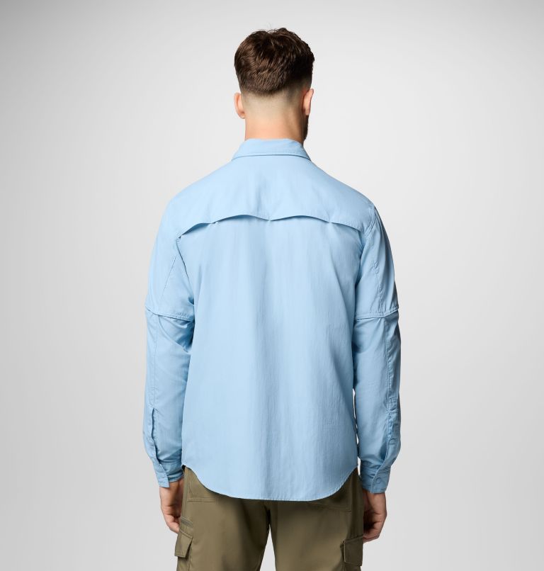 Men's Skien Valley Long Sleeve Shirt, Color: Ripple Blue, image 3