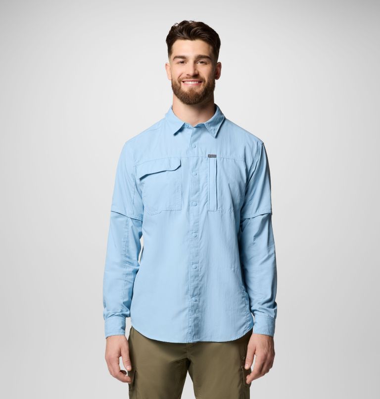 Men's Skien Valley Long Sleeve Shirt, Color: Ripple Blue, image 1