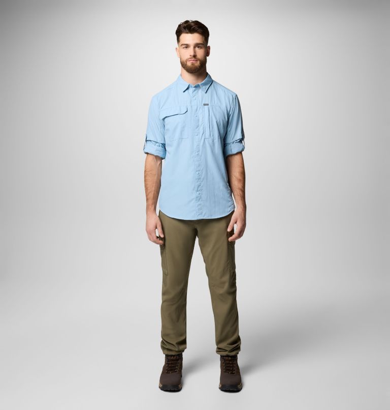 Men's Skien Valley Long Sleeve Shirt, Color: Ripple Blue, image 2