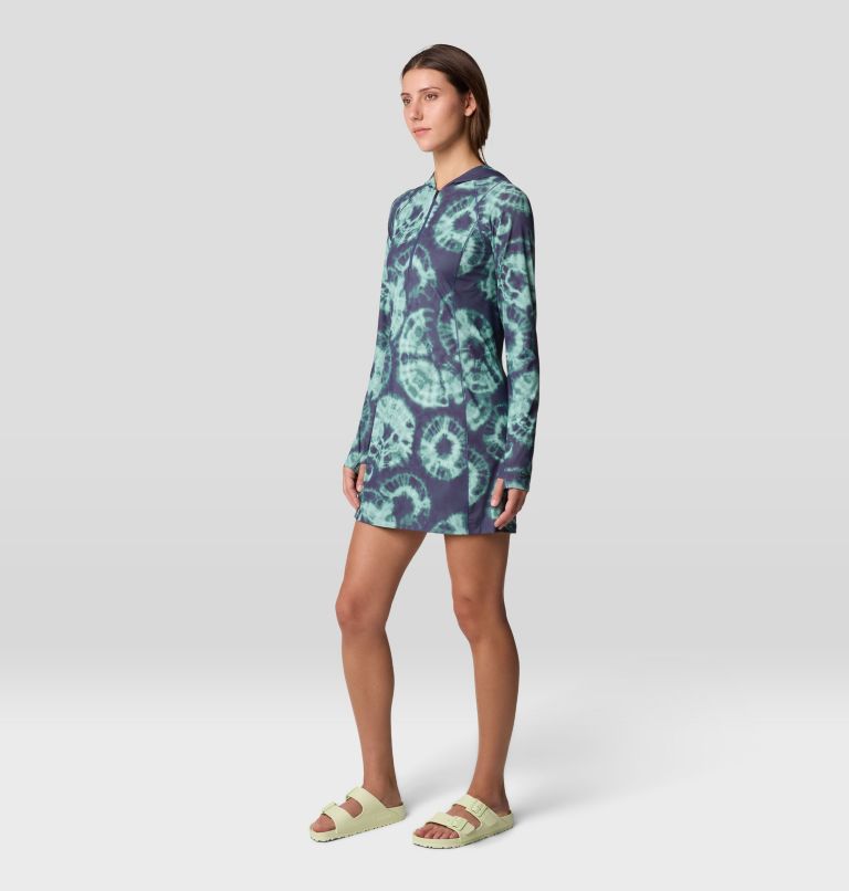 Women's Crater Lake Dress, Color: Lapis Dusk Spore Dye Print, image 5