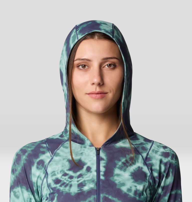 Women's Crater Lake Dress, Color: Lapis Dusk Spore Dye Print, image 6
