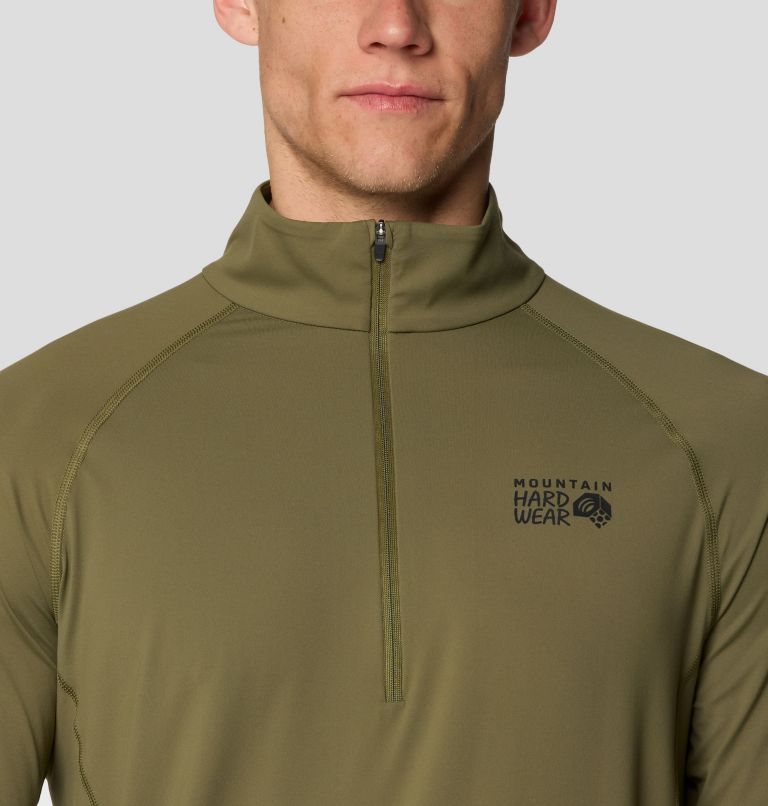 Men's Crater Lake 1/2 Zip, Color: Combat Green, image 4