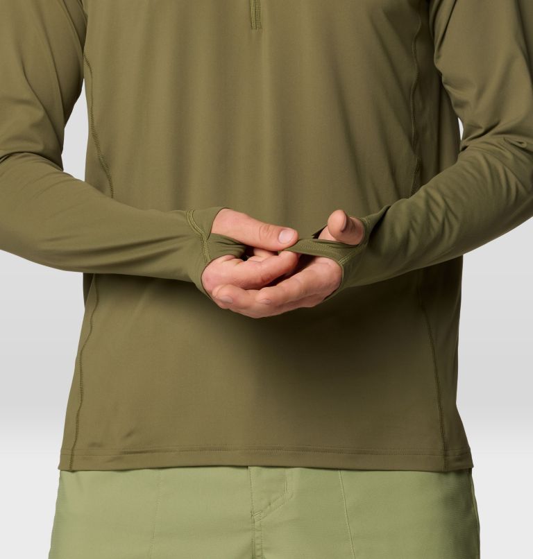 Men's Crater Lake 1/2 Zip, Color: Combat Green, image 5