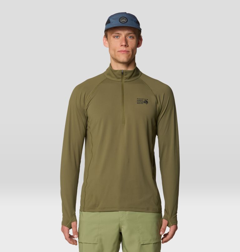 Men's Crater Lake 1/2 Zip, Color: Combat Green, image 1