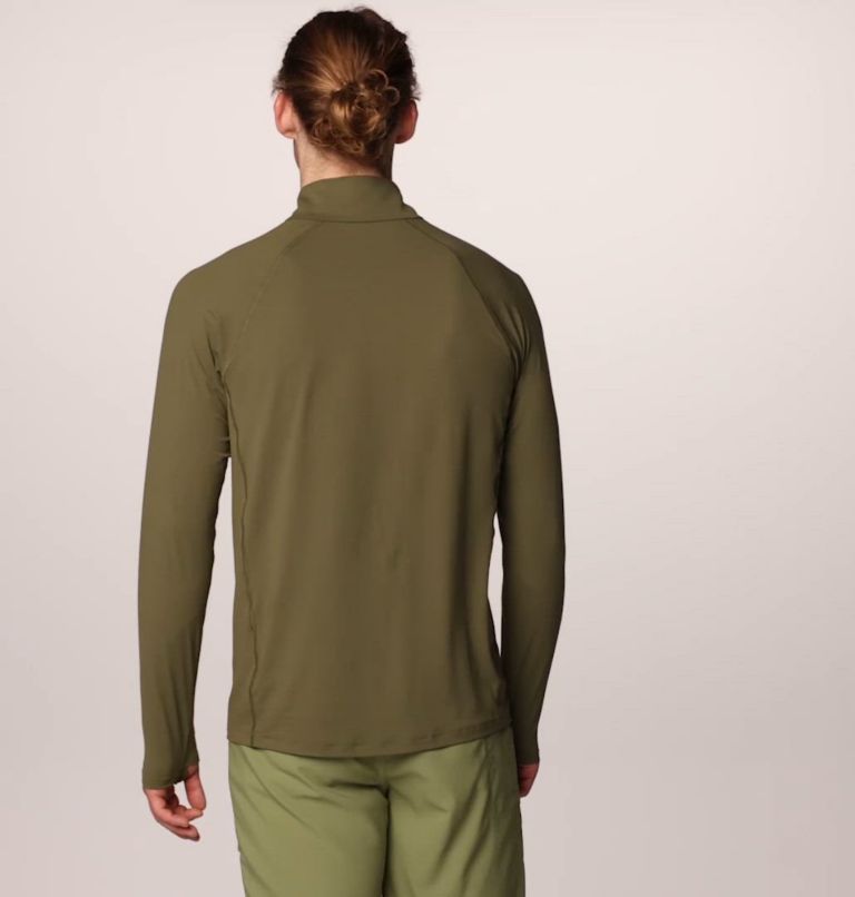 Men's Crater Lake 1/2 Zip, Color: Combat Green