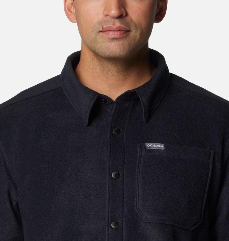 Men's Steens Mountain Solid Shirt Jacket, Color: Black, image 4