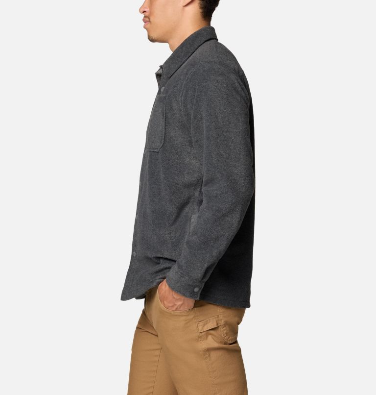 Men's Steens Mountain Solid Shirt Jacket, Color: Charcoal Grey Heather, image 3