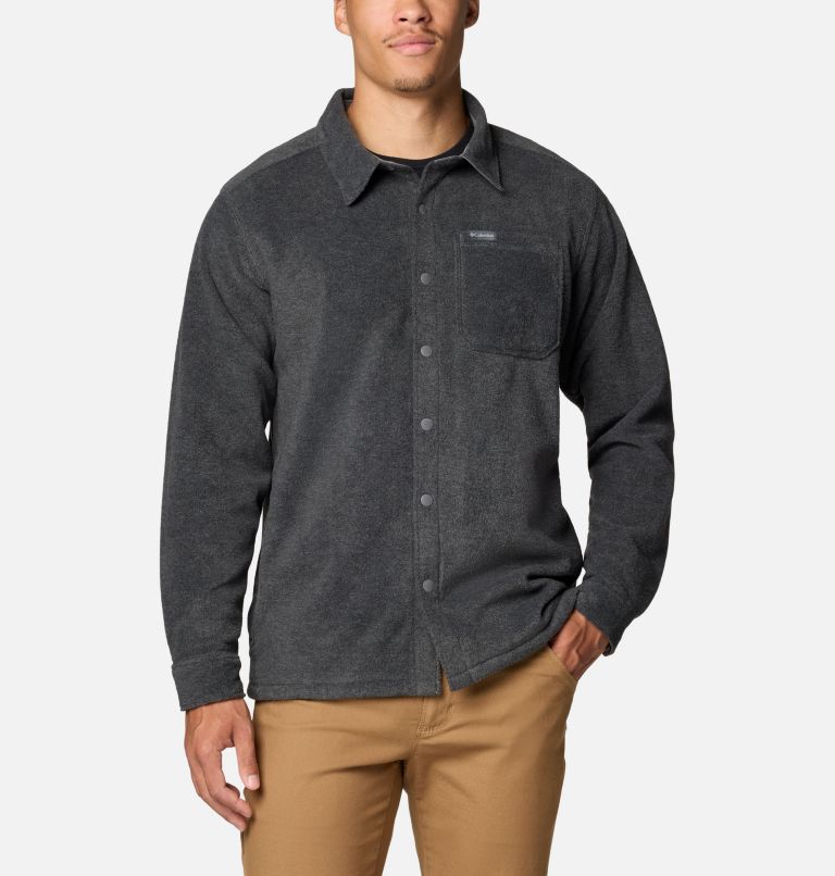 Men's Steens Mountain Solid Shirt Jacket, Color: Charcoal Grey Heather, image 1