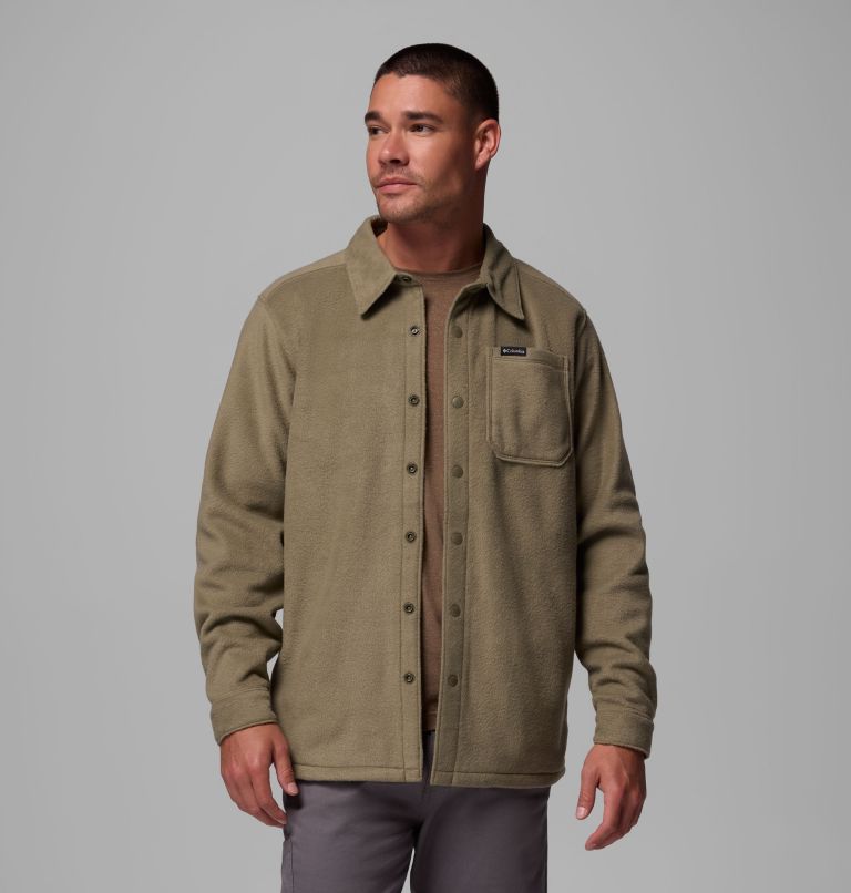 Men's Steens Mountain Solid Shirt Jacket, Color: Stone Green, image 5