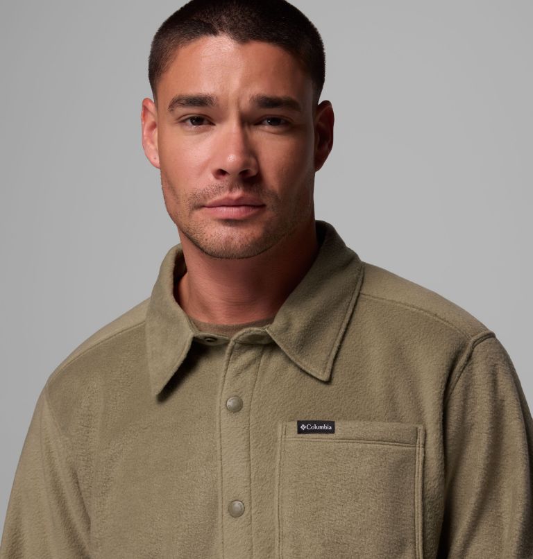 Men's Steens Mountain Solid Shirt Jacket, Color: Stone Green, image 6