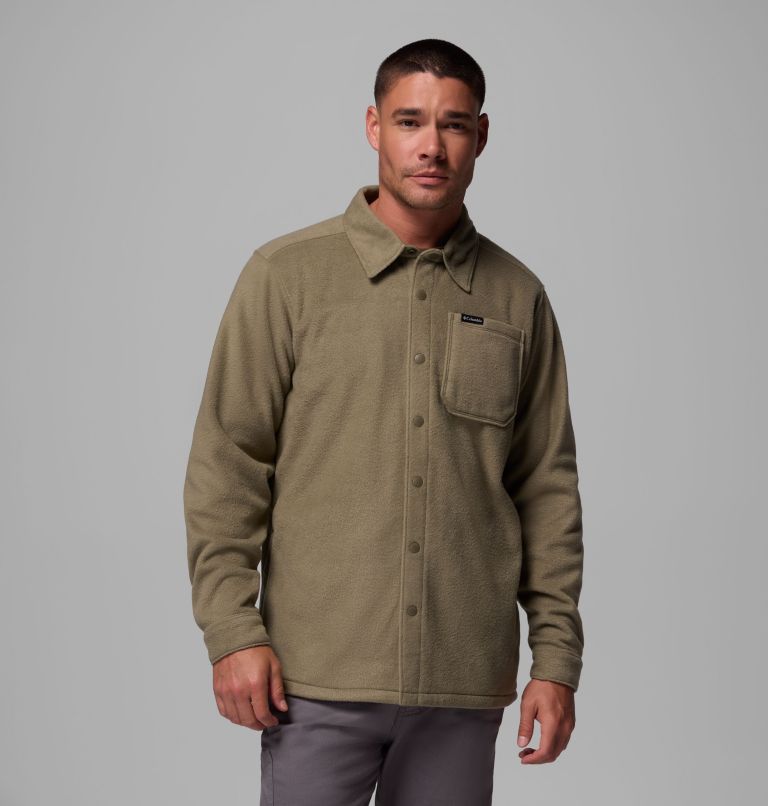 Men's Steens Mountain Solid Shirt Jacket, Color: Stone Green, image 1