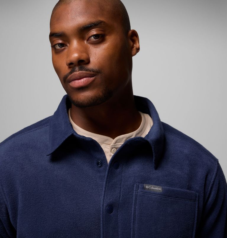 Men's Steens Mountain Solid Shirt Jacket, Color: Collegiate Navy, image 6