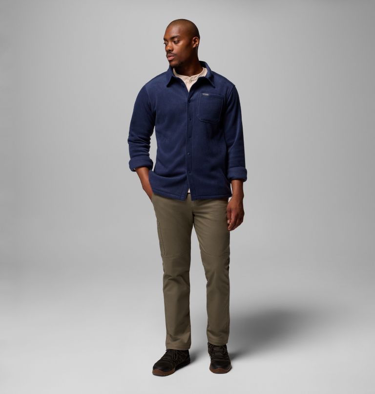 Men's Steens Mountain Solid Shirt Jacket, Color: Collegiate Navy, image 2