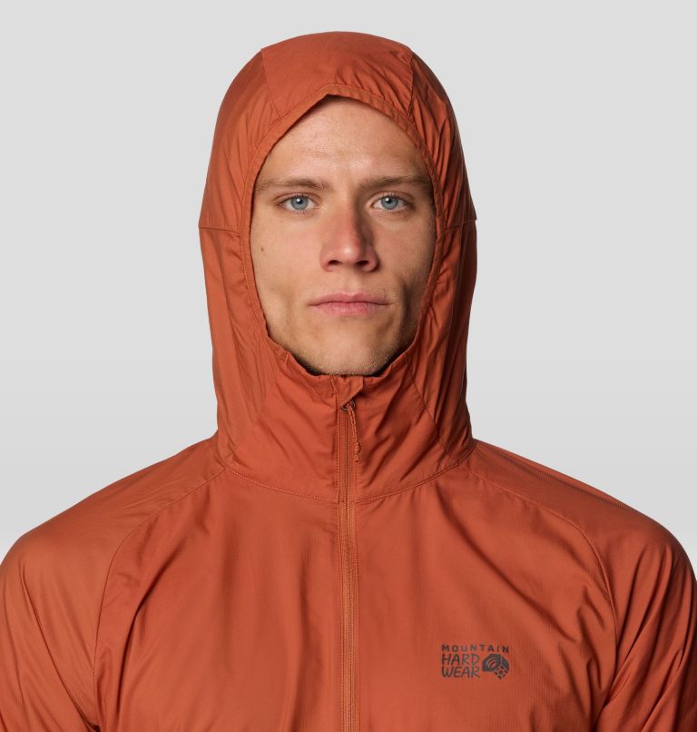 Men's Kor AirShell Hoody, Color: Raw Carnelian, image 5