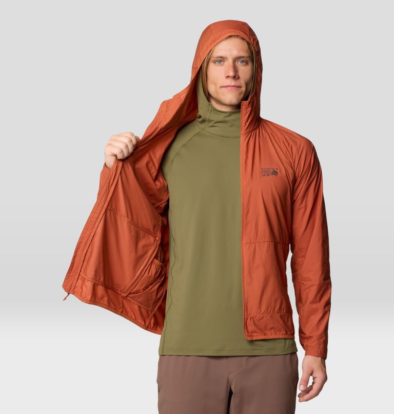 Men's Kor AirShell Hoody, Color: Raw Carnelian, image 7