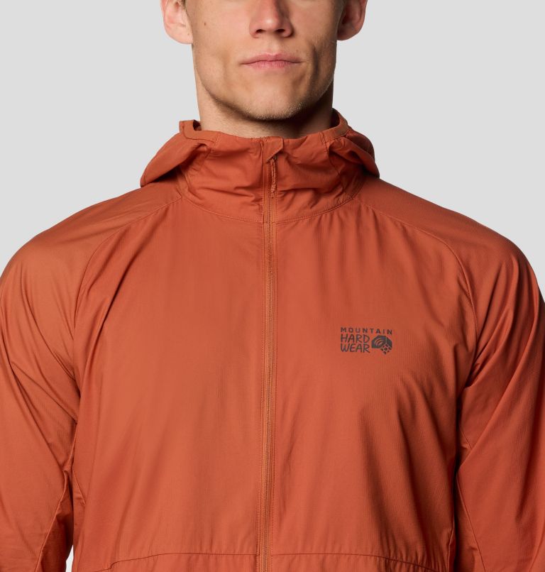 Men's Kor AirShell Hoody, Color: Raw Carnelian, image 8