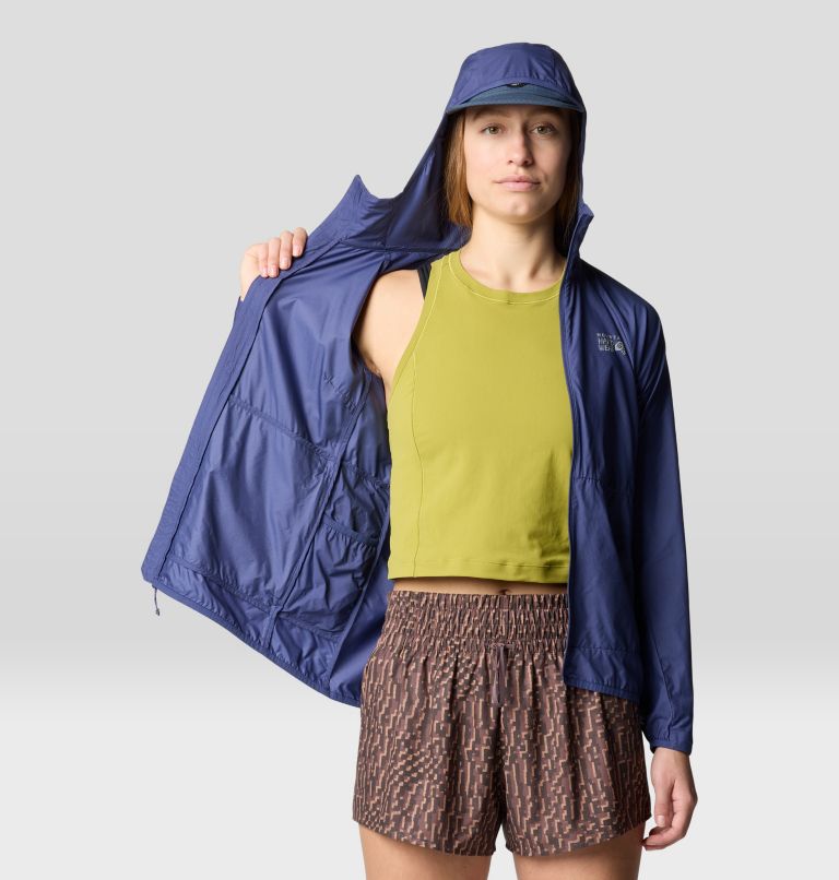 Women's Kor AirShell Hoody, Color: Lapis Dusk, image 7