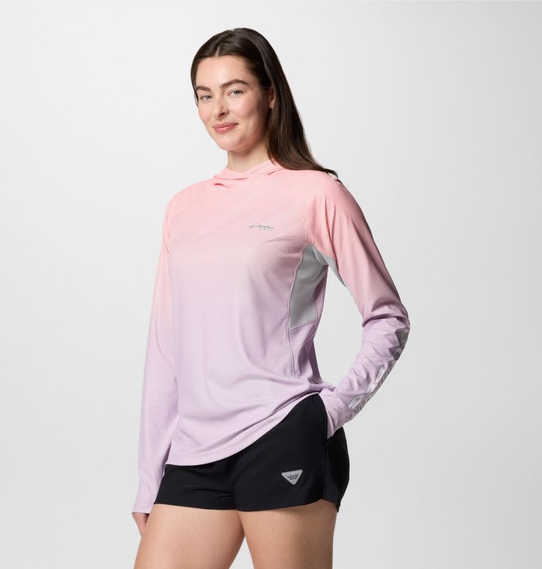 Women's PFG Tidal Deflector Zero Hoodie, Color: Hydrangea Gradient, image 3