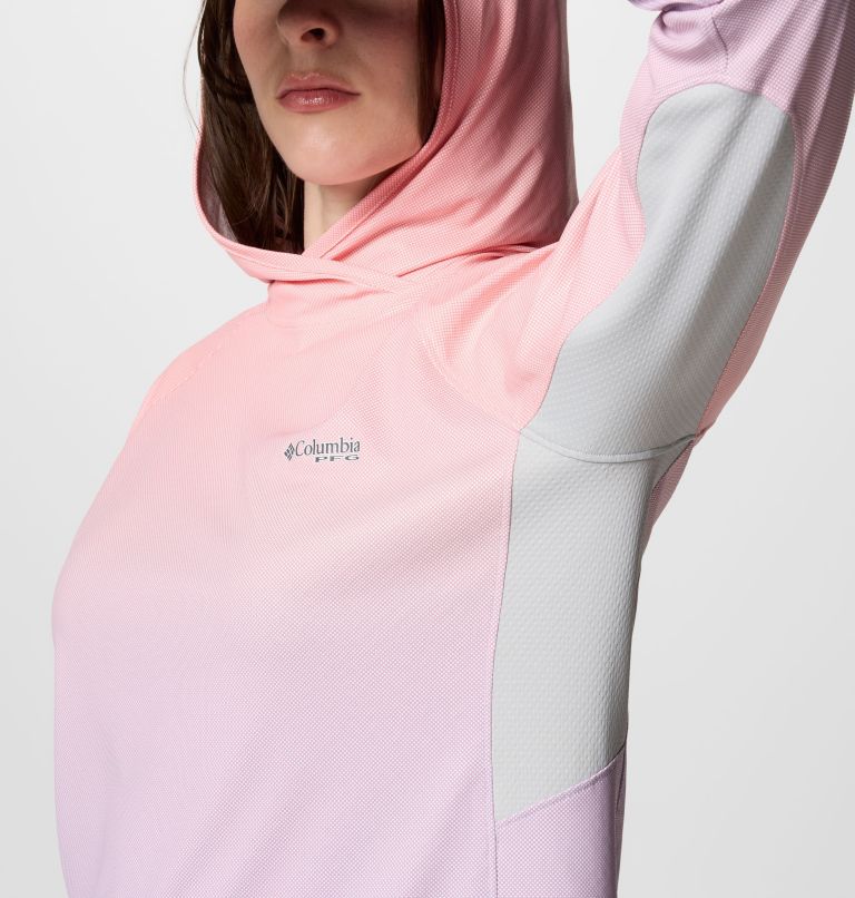 Women's PFG Tidal Deflector Zero Hoodie, Color: Hydrangea Gradient, image 6