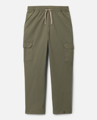 Flatlay of green pants.