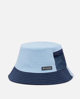 A blue bucket hat.