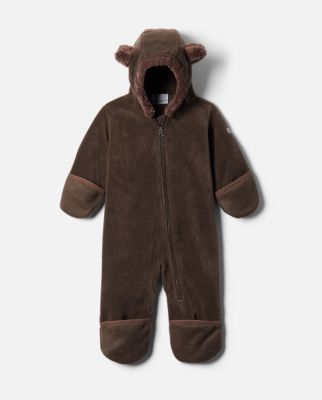A printed infant onesie.
