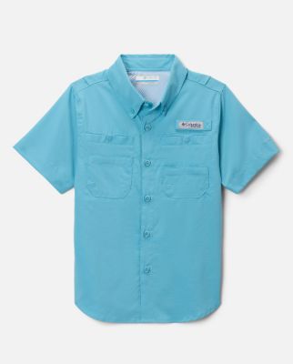 A light blue boys' t-shirt.