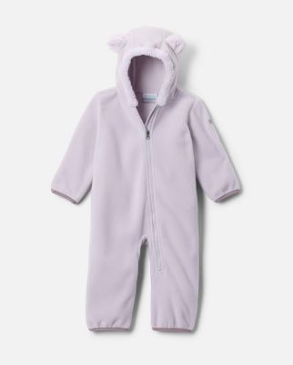 A printed infant onesie.