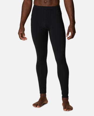 Waist-down image of man wearing black leggings.