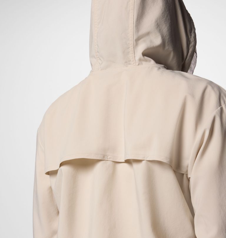 Women's Skien Valley Hooded Long Sleeve Shirt, Color: Dark Stone, image 6