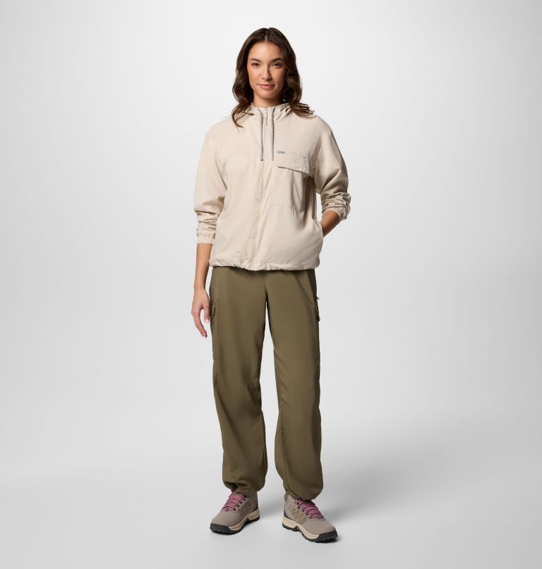 Women's Skien Valley Hooded Long Sleeve Shirt, Color: Dark Stone, image 8