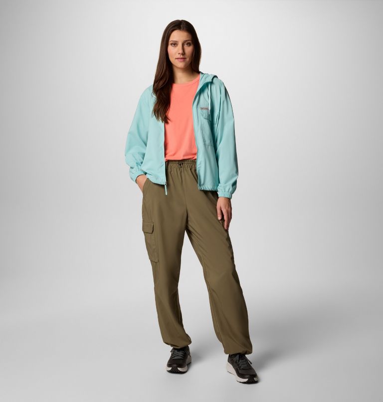 Women's Skien Valley Hooded Long Sleeve Shirt, Color: Spray, image 10