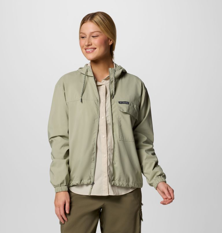 Women's Skien Valley Hooded Long Sleeve Shirt, Color: Safari, image 8
