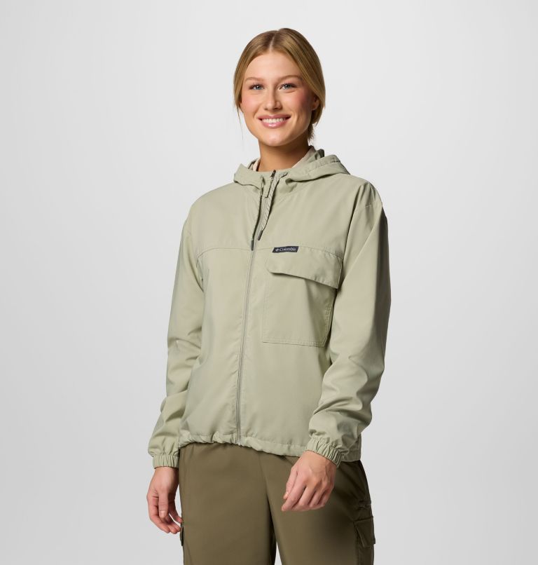 Women's Skien Valley Hooded Long Sleeve Shirt, Color: Safari, image 1