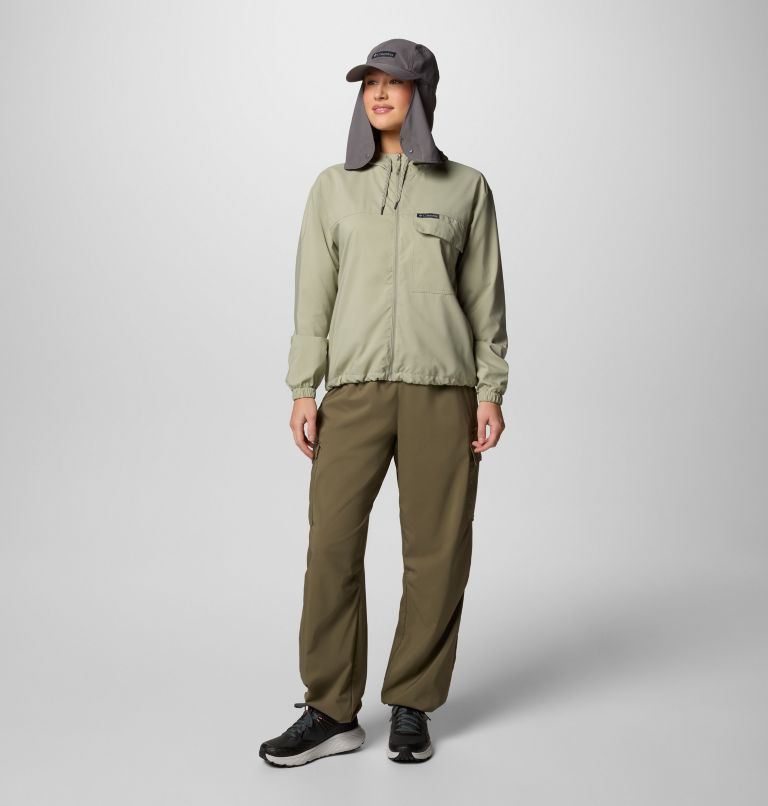Women's Skien Valley Hooded Long Sleeve Shirt, Color: Safari, image 9