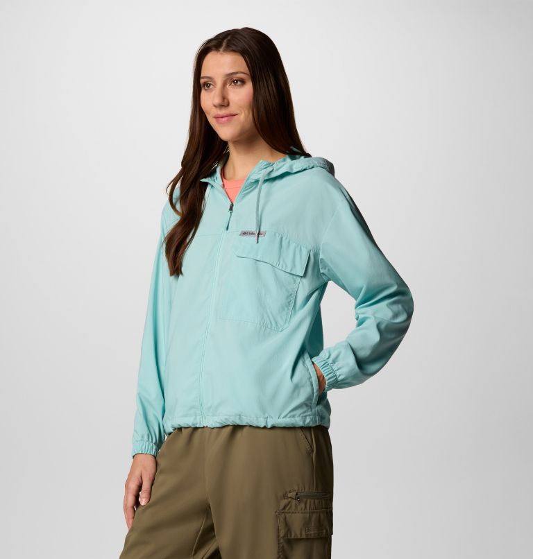 Chaqueta ligera con capucha Skien Valley para mujer, Color: Spray, image 3
