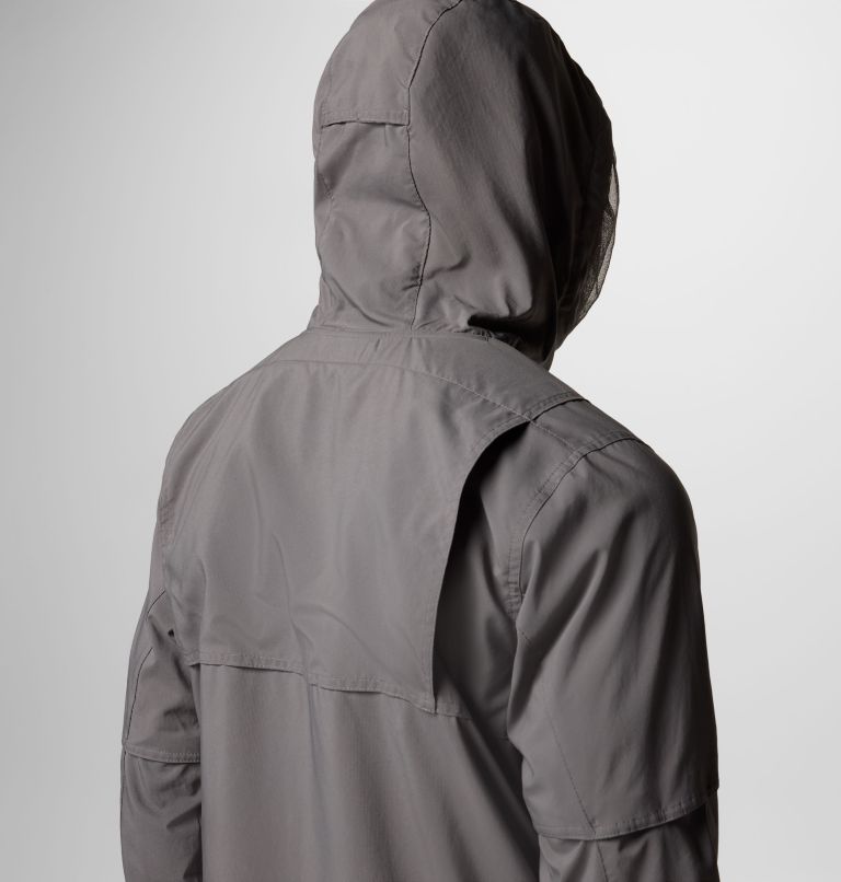 Men's Skien Valley Hooded Long Sleeve Shirt, Color: City Grey, image 7