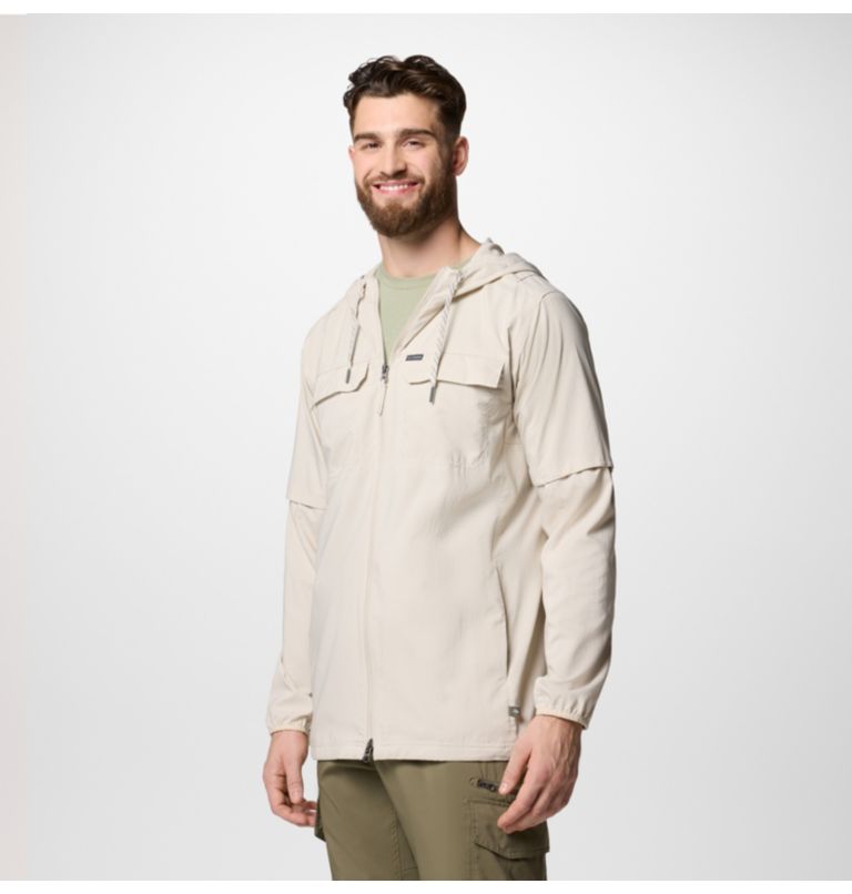 Men's Skien Valley Hooded Light Jacket, Color: Dark Stone, image 3