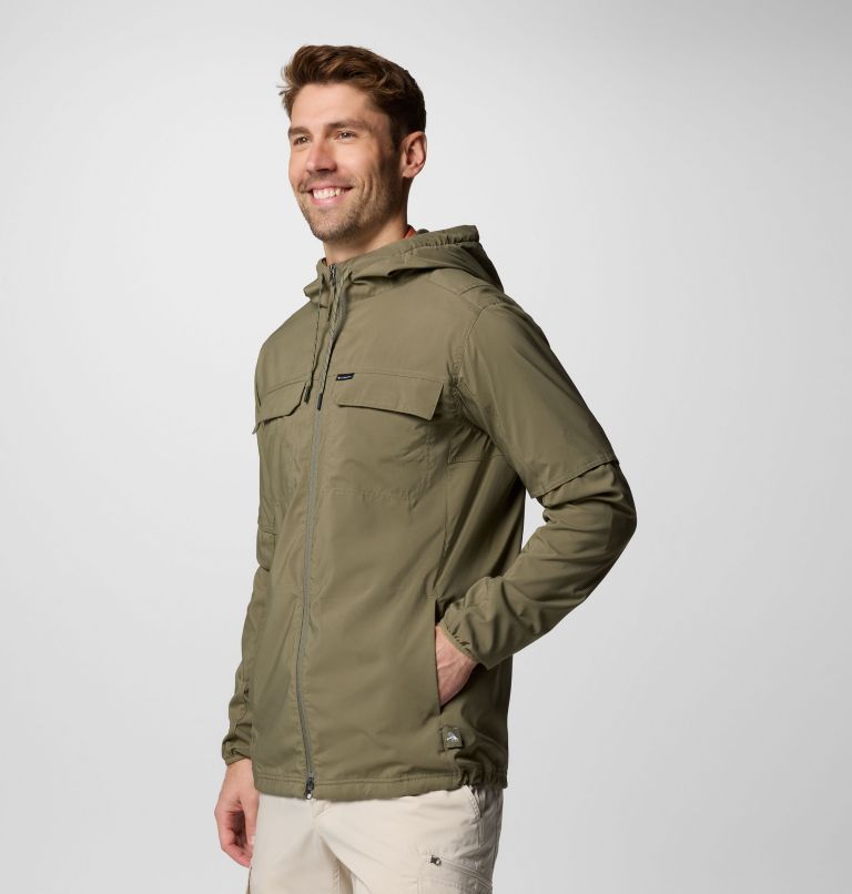 Chaqueta ligera con capucha Skien Valley para hombre, Color: Stone Green, image 3