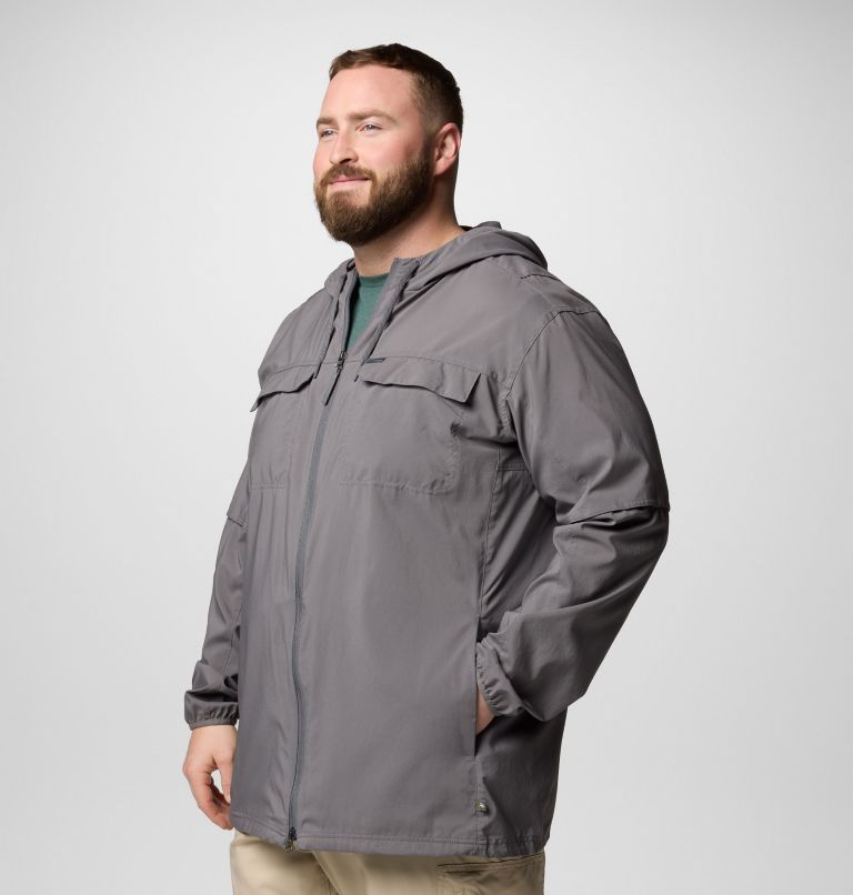 Men's Skien Valley Hooded Long Sleeve Shirt - Big, Color: City Grey, image 4