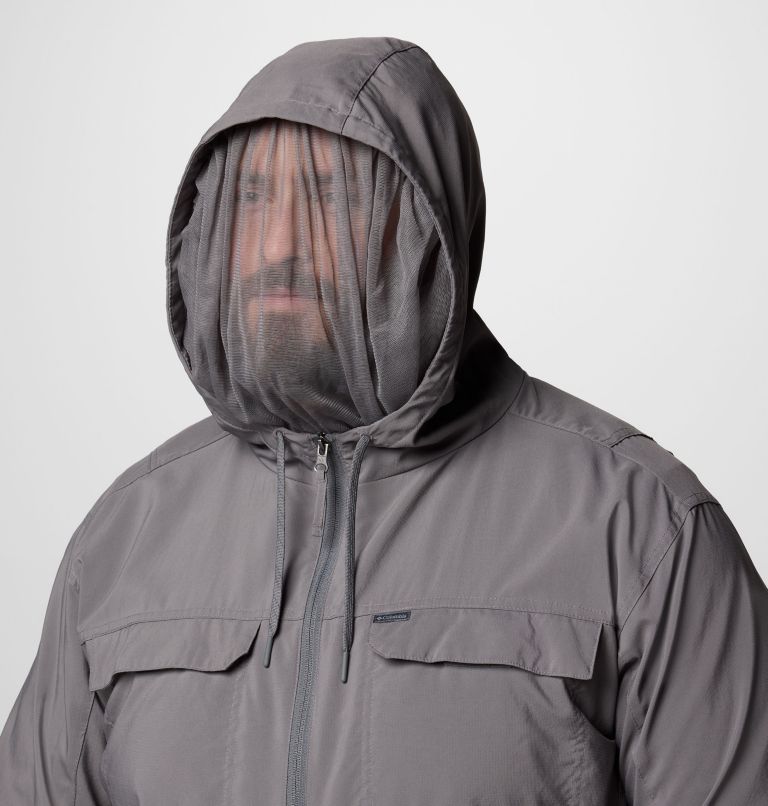 Men's Skien Valley Hooded Long Sleeve Shirt - Big, Color: City Grey, image 7