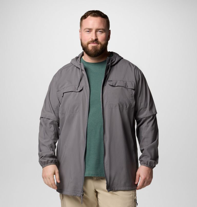 Men's Skien Valley Hooded Long Sleeve Shirt - Big, Color: City Grey, image 11
